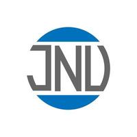 jnu brief logo ontwerp Aan wit achtergrond. jnu creatief initialen cirkel logo concept. jnu brief ontwerp. vector