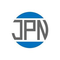 jpn brief logo ontwerp Aan wit achtergrond. jpn creatief initialen cirkel logo concept. jpn brief ontwerp. vector