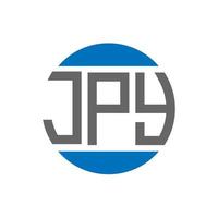 Japanse Yen brief logo ontwerp Aan wit achtergrond. Japanse Yen creatief initialen cirkel logo concept. Japanse Yen brief ontwerp. vector