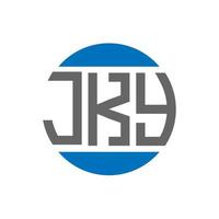 jky brief logo ontwerp Aan wit achtergrond. jky creatief initialen cirkel logo concept. jky brief ontwerp. vector