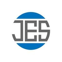 jes brief logo ontwerp Aan wit achtergrond. jes creatief initialen cirkel logo concept. jes brief ontwerp. vector