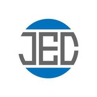 jec brief logo ontwerp Aan wit achtergrond. jec creatief initialen cirkel logo concept. jec brief ontwerp. vector