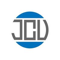 jcu brief logo ontwerp Aan wit achtergrond. jcu creatief initialen cirkel logo concept. jcu brief ontwerp. vector