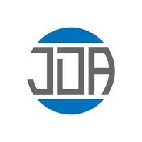 jda brief logo ontwerp Aan wit achtergrond. jda creatief initialen cirkel logo concept. jda brief ontwerp. vector