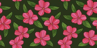 tropisch bloem patroon, vector achtergrond, naadloos herhaling
