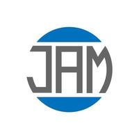 jam brief logo ontwerp Aan wit achtergrond. jam creatief initialen cirkel logo concept. jam brief ontwerp. vector