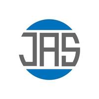 jas brief logo ontwerp Aan wit achtergrond. jas creatief initialen cirkel logo concept. jas brief ontwerp. vector