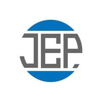 jep brief logo ontwerp Aan wit achtergrond. jep creatief initialen cirkel logo concept. jep brief ontwerp. vector