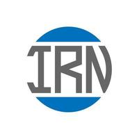 irn brief logo ontwerp Aan wit achtergrond. irn creatief initialen cirkel logo concept. irn brief ontwerp. vector