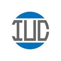 iuc brief logo ontwerp Aan wit achtergrond. iuc creatief initialen cirkel logo concept. iuc brief ontwerp. vector