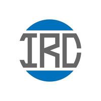 irc brief logo ontwerp Aan wit achtergrond. irc creatief initialen cirkel logo concept. irc brief ontwerp. vector