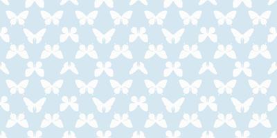 pastel blauw vlinder silhouet naadloos patroon achtergrond vector