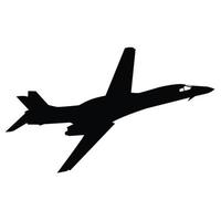 b1 lancer bommenwerper vlak silhouet vector ontwerp