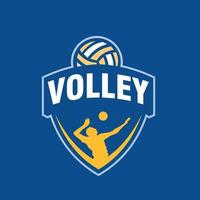 volley bal logo vector ontwerp