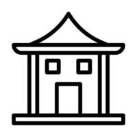 gebouw Chinese schets illustratie vector en logo icoon nieuw jaar icoon perfect.