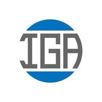 iga brief logo ontwerp Aan wit achtergrond. iga creatief initialen cirkel logo concept. iga brief ontwerp. vector