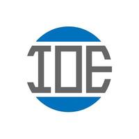 ioe brief logo ontwerp Aan wit achtergrond. ioe creatief initialen cirkel logo concept. ioe brief ontwerp. vector