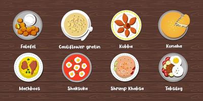 saudi Arabisch voedsel vector reeks illustratie