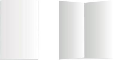 realistisch blanco Doorzichtig a4 tweevoudig papier brochure vector