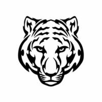 tijger symbool logo. tribal tatoeëren ontwerp. stencil vector illustratie