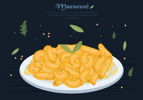 Macaroni Pasta Met Romige Sousvector vector