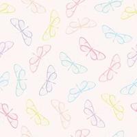 vector vlinder naadloos herhaling patroon ontwerp achtergrond