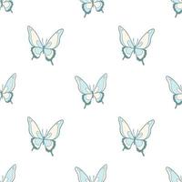 gemakkelijk pastel vlinder vector patroon achtergrond.