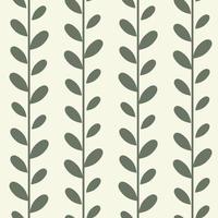 midden eeuw modern, blad vector patroon, naadloos botanisch afdrukken, slinger achtergrond