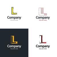 brief l groot logo pak ontwerp creatief modern logos ontwerp voor uw bedrijf vector