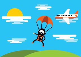 Skydiving Illustratie vector