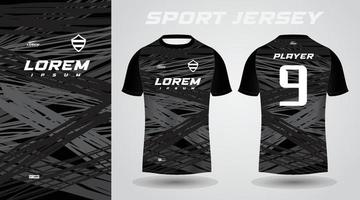 zwart t-shirt sport jersey ontwerp vector