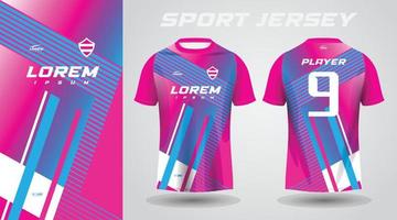 blauw roze sport Jersey ontwerp vector