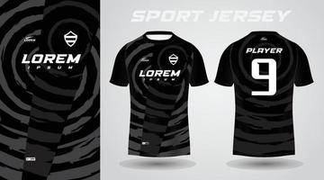 zwart t-shirt sport jersey ontwerp vector