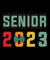 senior 2023 t-shirt ontwerp vector