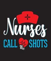 verpleegsters telefoontje de schoten t-shirt ontwerp.eps vector