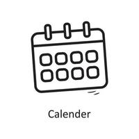 kalender vector schets icoon ontwerp illustratie. bedrijf symbool Aan wit achtergrond eps 10 het dossier