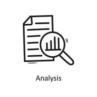 analyse vector schets icoon ontwerp illustratie. bedrijf symbool Aan wit achtergrond eps 10 het dossier