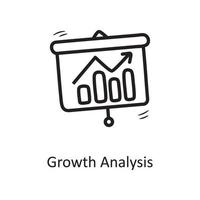 groei analyse vector schets icoon ontwerp illustratie. bedrijf symbool Aan wit achtergrond eps 10 het dossier