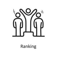 ranking vector schets icoon ontwerp illustratie. bedrijf symbool Aan wit achtergrond eps 10 het dossier