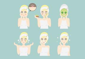 Pimple and Facial Skin Issues Illustratie Vector