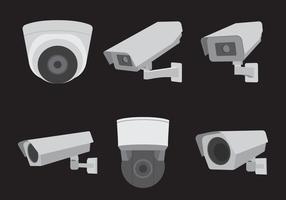 cctv camera set vector