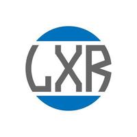 lxr brief logo ontwerp Aan wit achtergrond. lxr creatief initialen cirkel logo concept. lxr brief ontwerp. vector