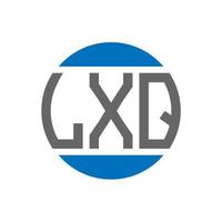 lxq brief logo ontwerp Aan wit achtergrond. lxq creatief initialen cirkel logo concept. lxq brief ontwerp. vector