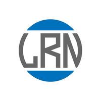 lrn brief logo ontwerp Aan wit achtergrond. lrn creatief initialen cirkel logo concept. lrn brief ontwerp. vector