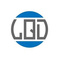 lqd brief logo ontwerp Aan wit achtergrond. lqd creatief initialen cirkel logo concept. lqd brief ontwerp. vector