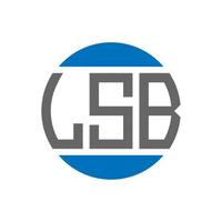 lsb brief logo ontwerp Aan wit achtergrond. lsb creatief initialen cirkel logo concept. lsb brief ontwerp. vector