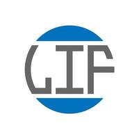 lif brief logo ontwerp Aan wit achtergrond. lif creatief initialen cirkel logo concept. lif brief ontwerp. vector