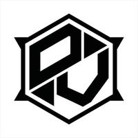ov logo monogram ontwerp sjabloon vector