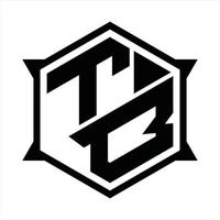 tb logo monogram ontwerp sjabloon vector