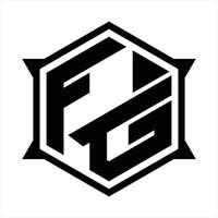 fg logo monogram ontwerp sjabloon vector
